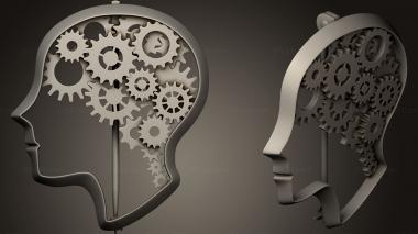 Jewelry pendant brain 2 3d model